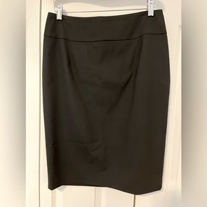 Mossimo Lined Pencil Skirt Size 10 Black Knee Length Office Workwear